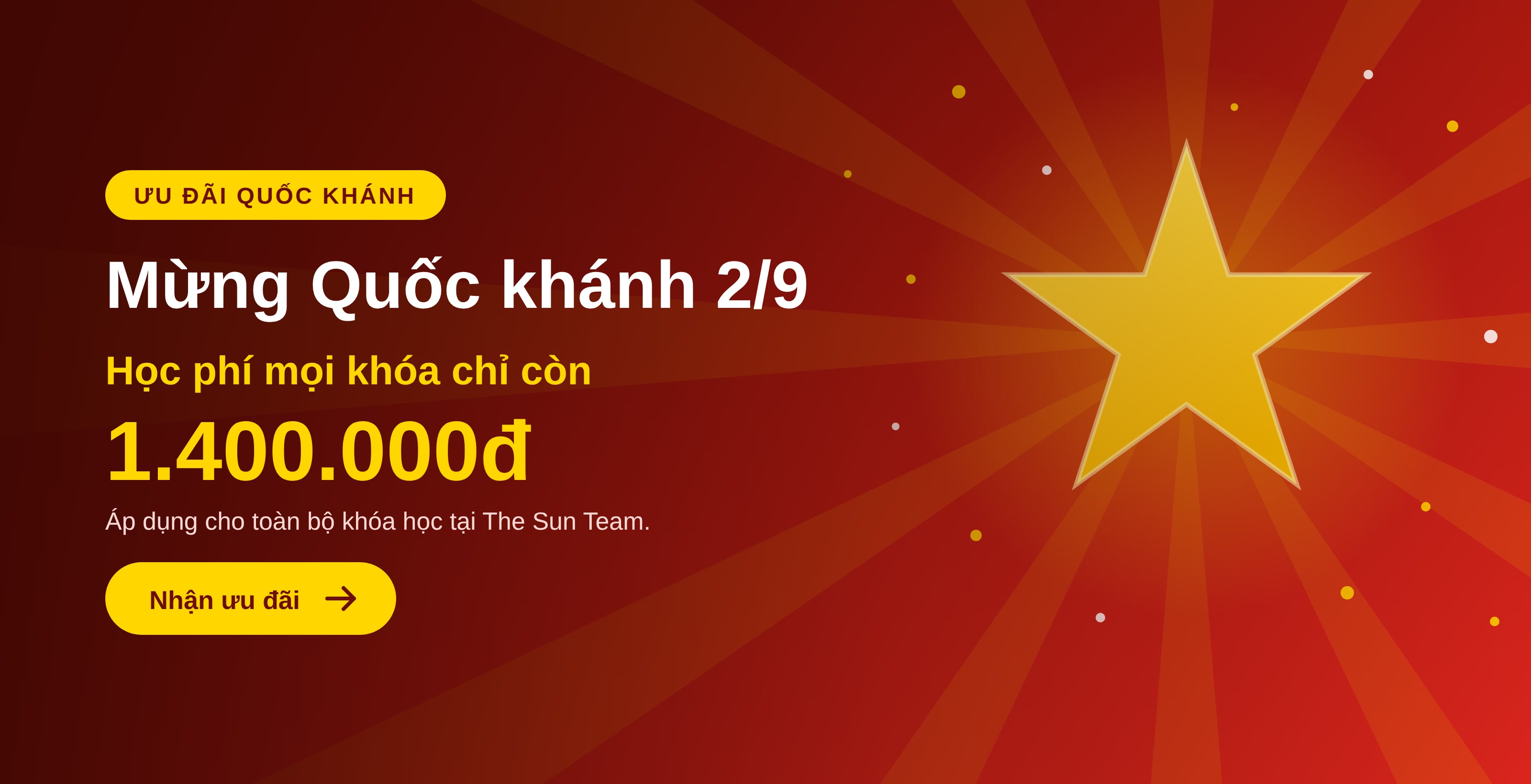 Mừng Quốc khánh 2/9 — học phí mọi khóa học chỉ còn 1.000.000đ